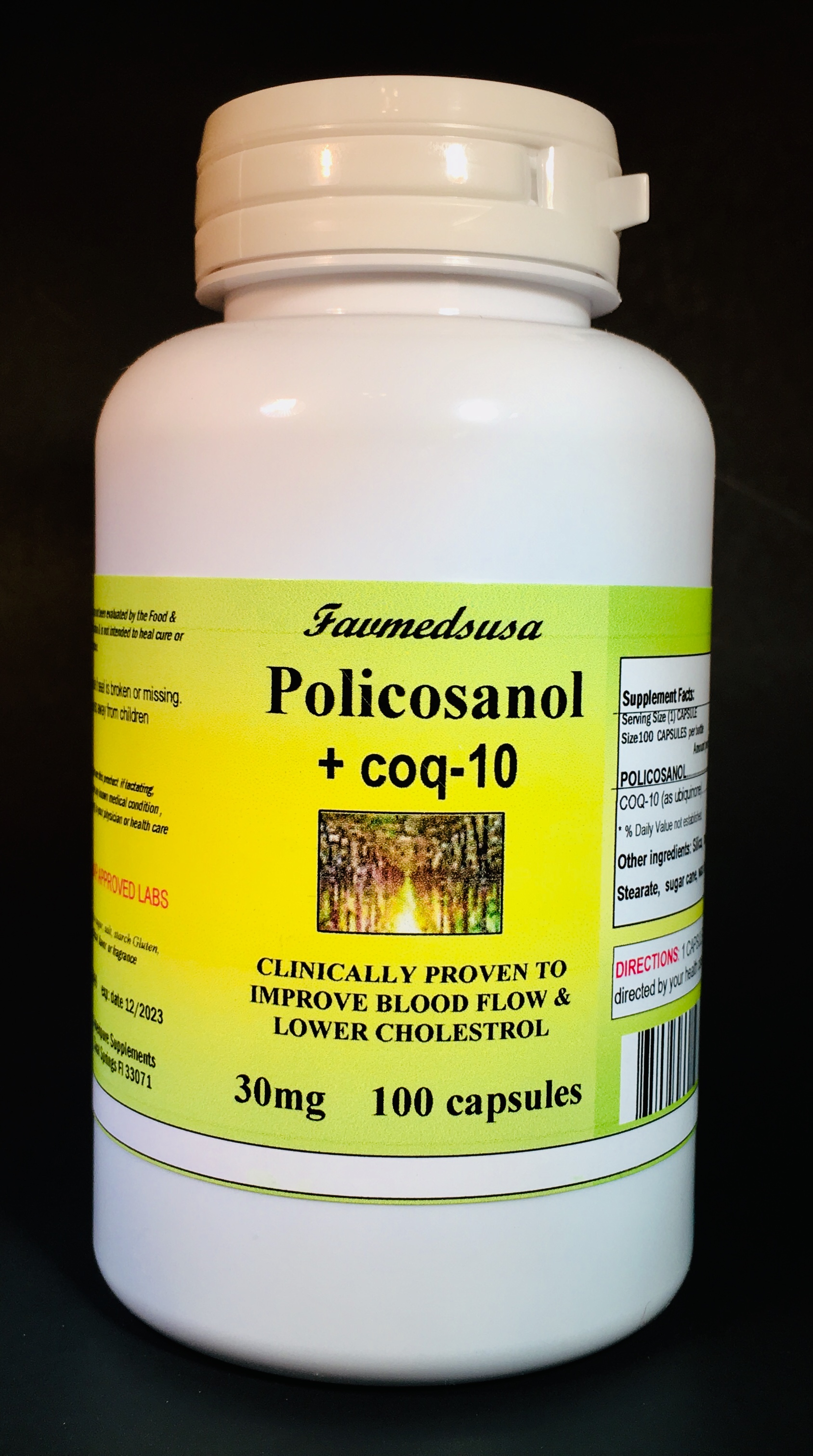 Policosanol + Coq10 - 100 capsules